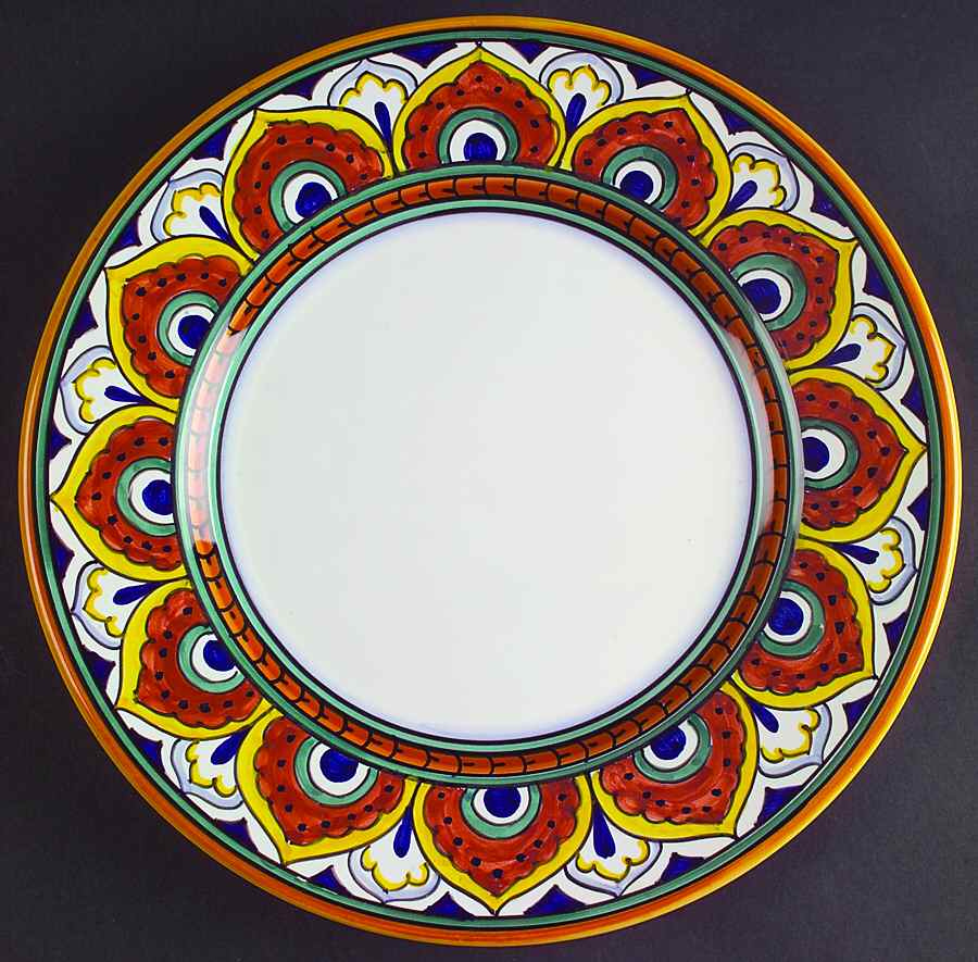 Umbria Dinner Plate by Vietri (Italy)-1