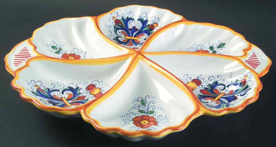 Umbria Antipasti Plate by Vietri (Italy)-1