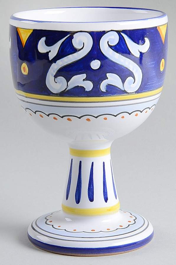 Umbria China Goblet by Vietri (Italy)-1