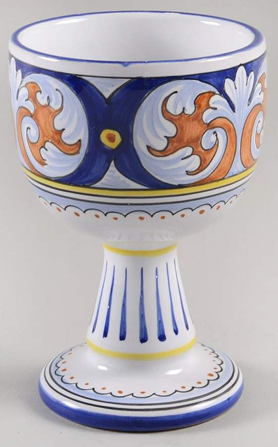 Umbria China Goblet by Vietri (Italy)-1