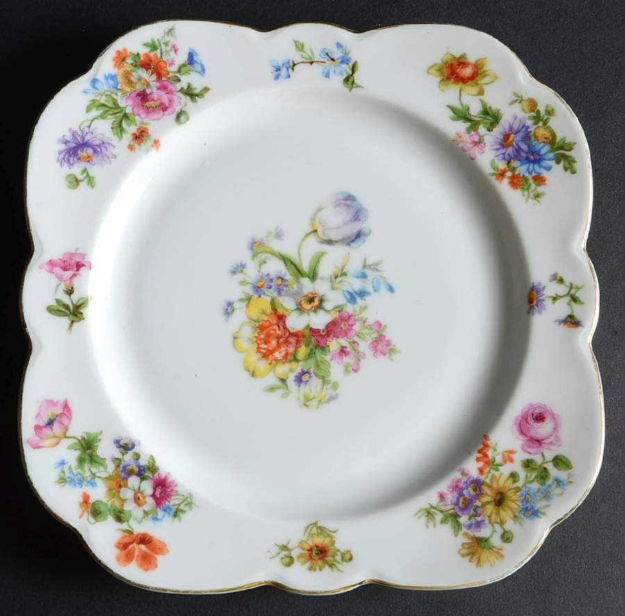 VIT220 Square Salad Plate by Victoria (Czech)-1