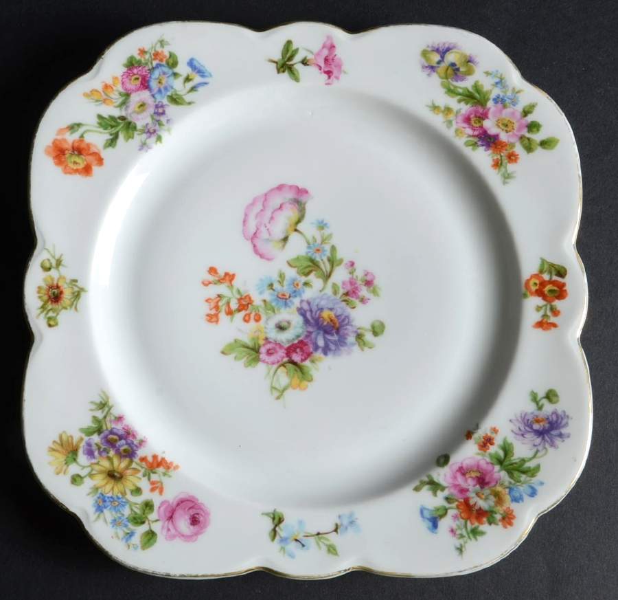 VIT220 Square Salad Plate by Victoria (Czech)-1