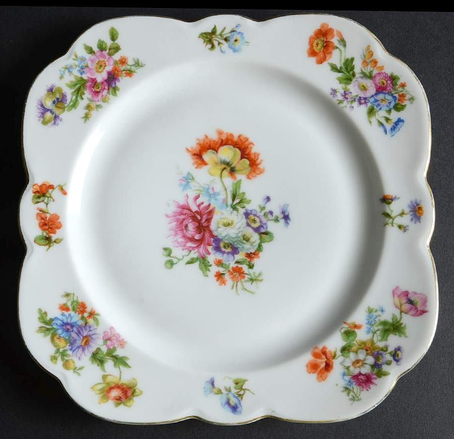 VIT220 Square Salad Plate by Victoria (Czech)-1