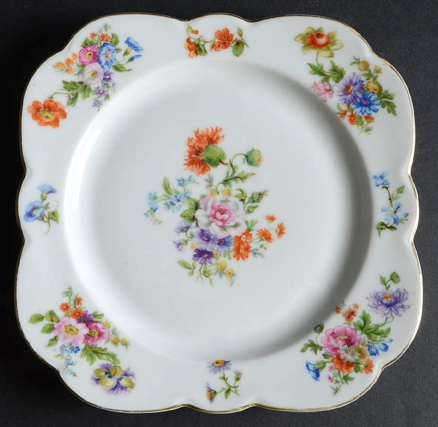 VIT220 Square Salad Plate by Victoria (Czech)-1