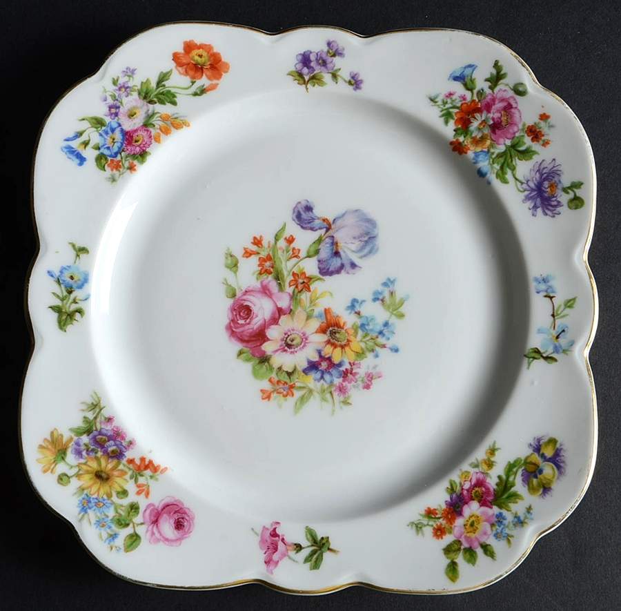 VIT220 Square Salad Plate by Victoria (Czech)-1