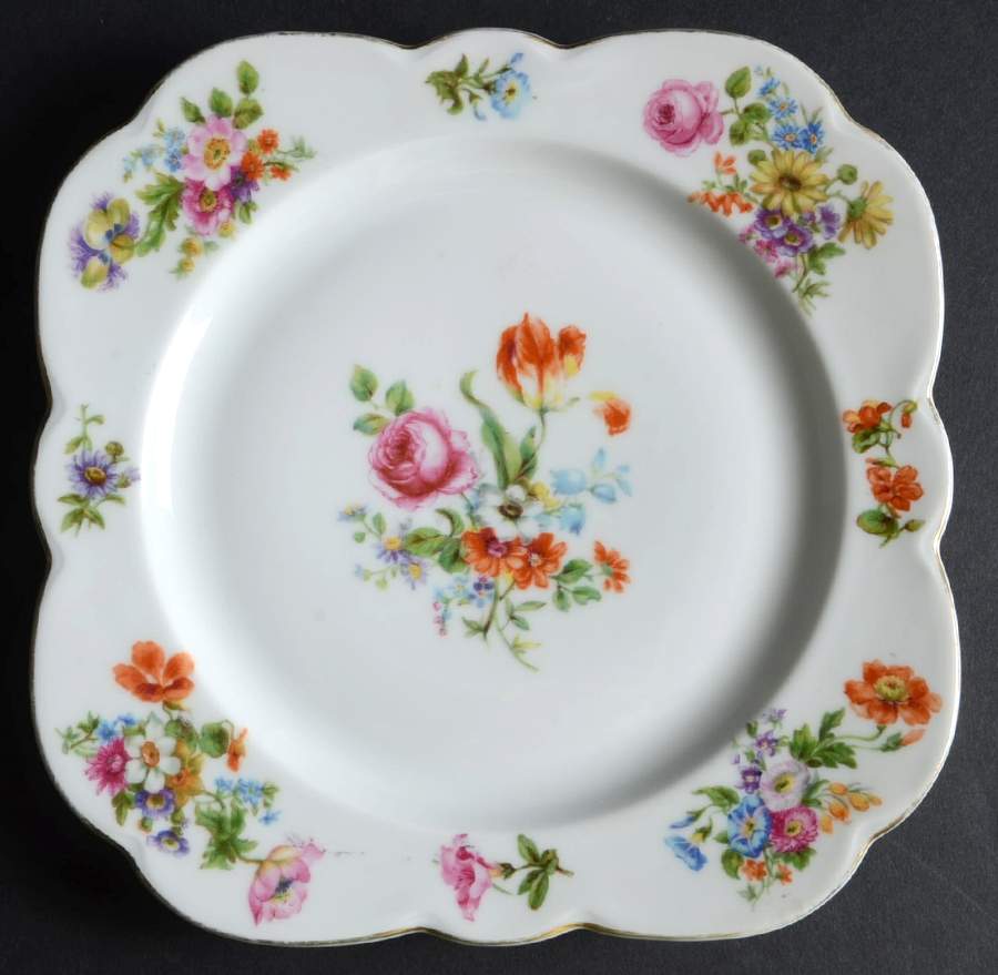 VIT220 Square Salad Plate by Victoria (Czech)-1