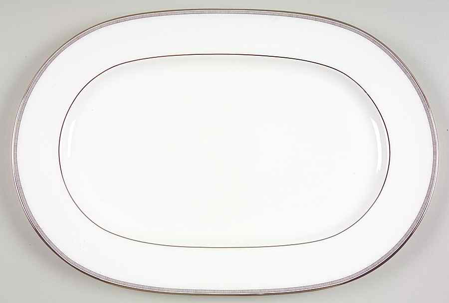 Estelle Platinum 13" Oval Serving Platter by Villeroy & Boch-1