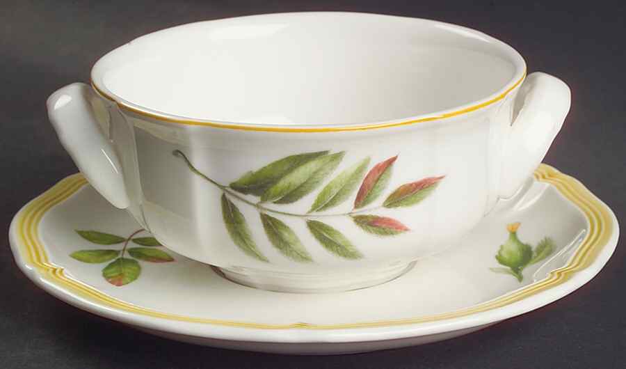 Parkland Flat Cream Soup Bowl & Breakfast Saucer Set by Villeroy & Boch-1