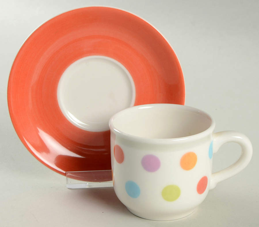 Bonjour Flat Demitasse Cup & Saucer Set by Villeroy & Boch-1