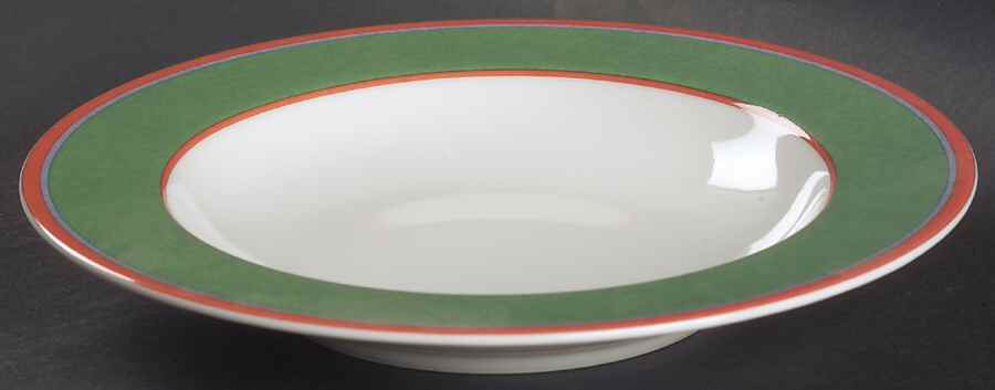Tipo Viva Green Large Rim Soup Bowl by Villeroy & Boch-1