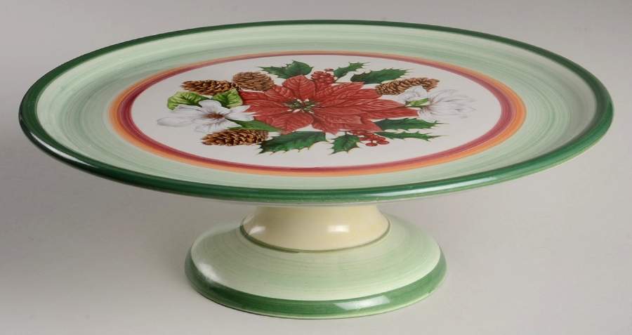 French Noel 12" Diameter Pedestal Cake Stand by Villeroy & Boch-1