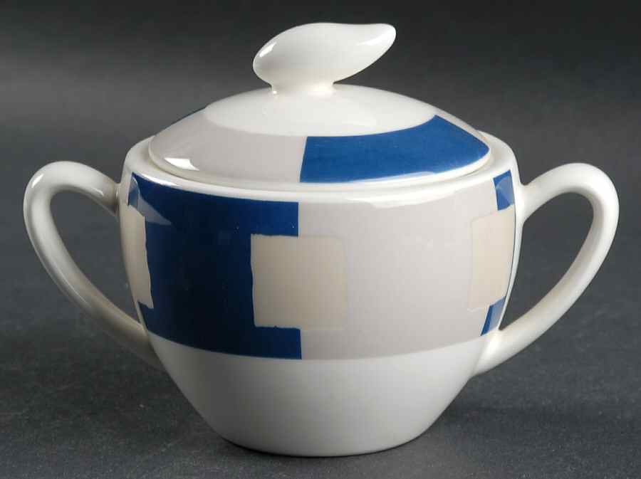 Passerelle Blue Sugar Bowl & Lid by Vista Alegre-1