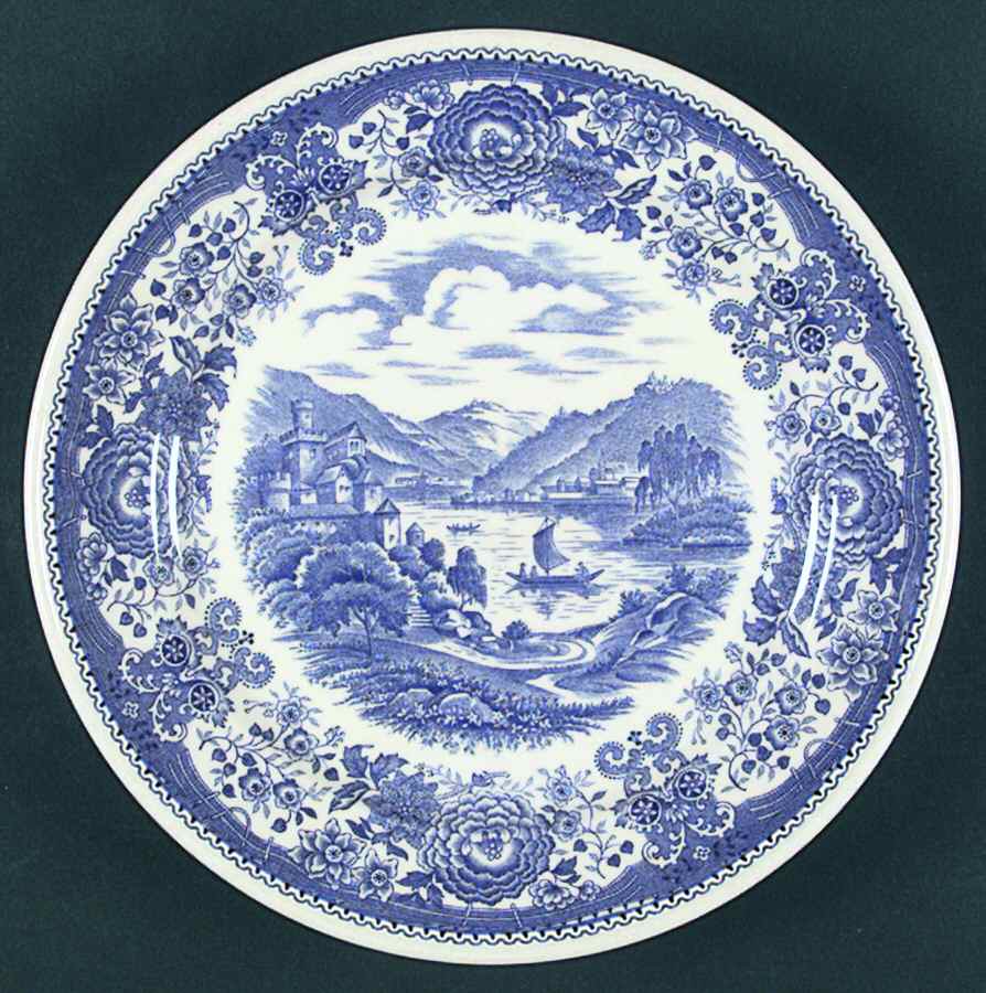 Burgenland Blue (Smooth, Green Backstamp) Dinner Plate by Villeroy & Boch-1