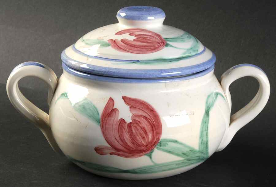 VIE36 Sugar Bowl & Lid by Vietri (Italy)-1
