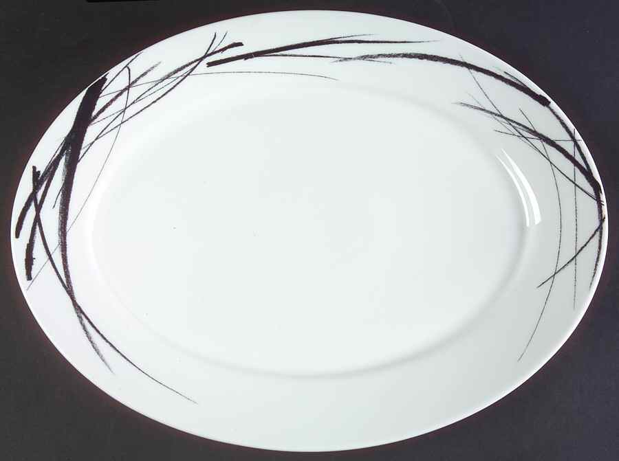 Sketch 14" Oval Serving Platter by Vista Alegre-1