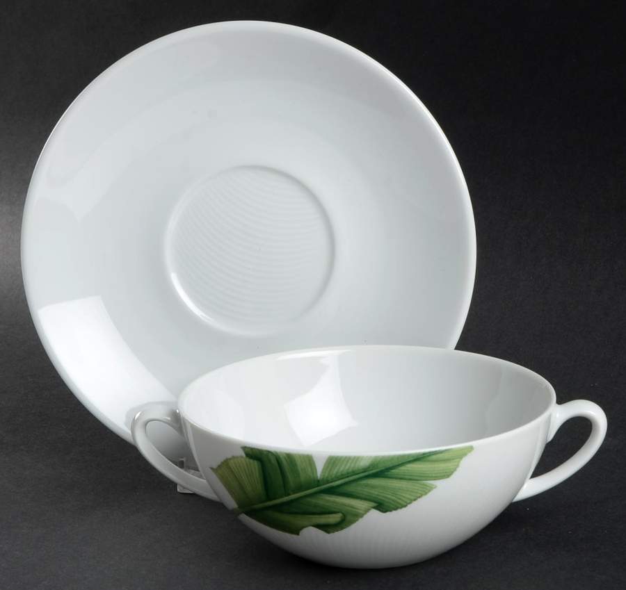 Bali Flat Cream Soup Bowl & Saucer Set by Vista Alegre-1