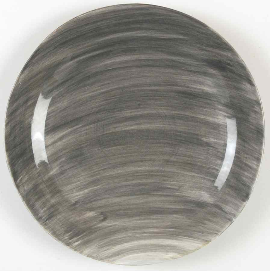 Moda (Black & Brown) Dinner Plate by Vietri (Italy)-1
