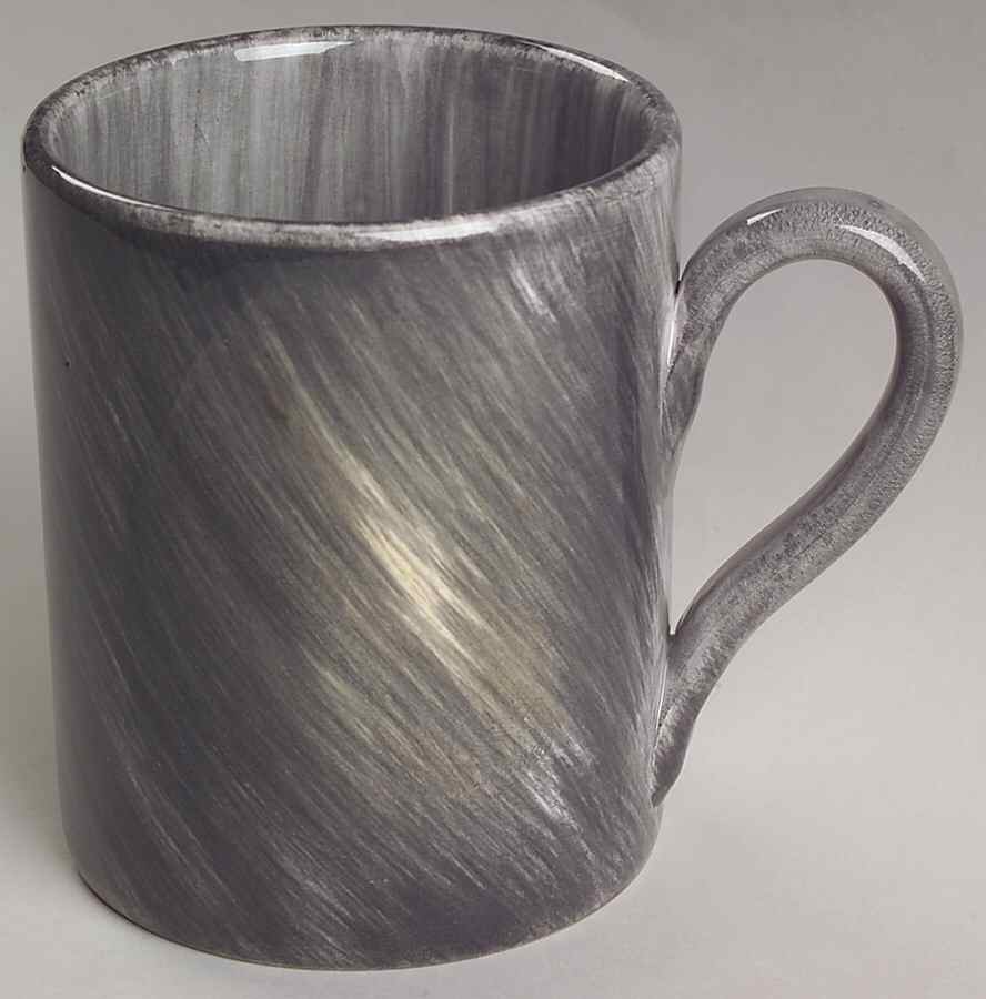 Moda (Black & Brown) Mug by Vietri (Italy)-1