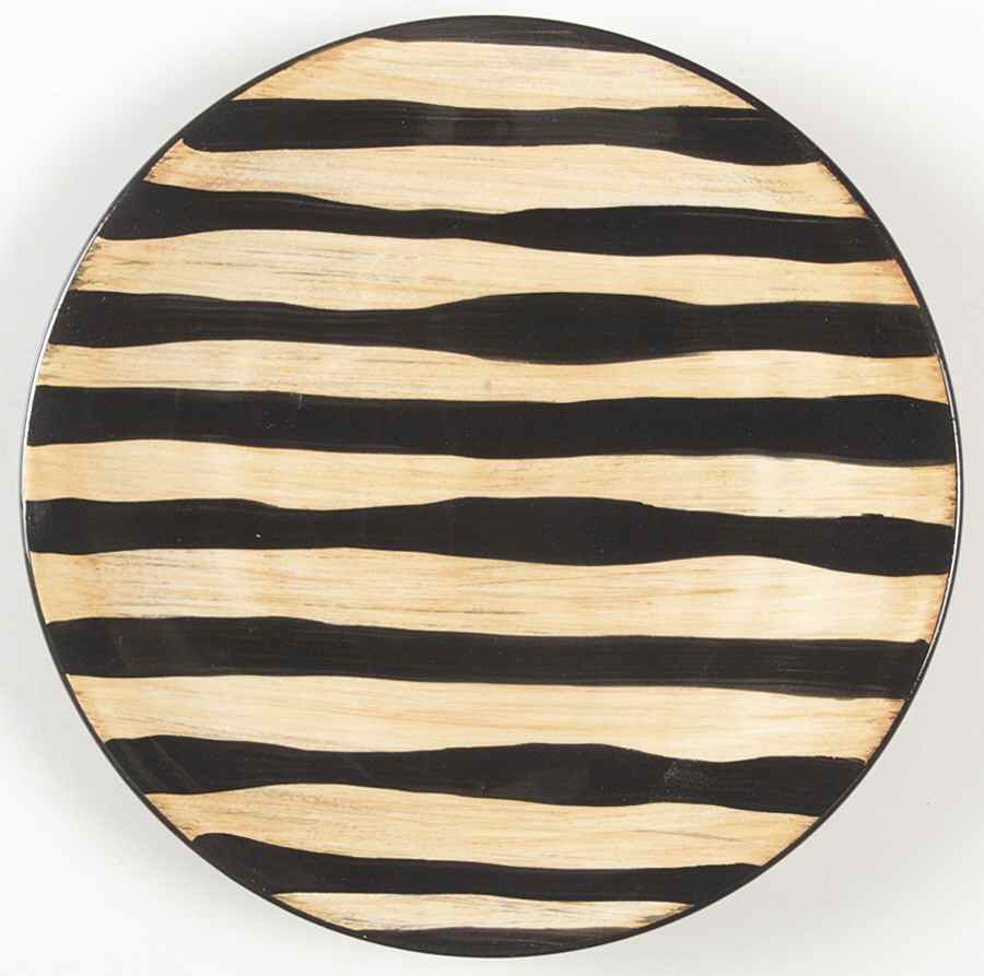 Moda (Black & Brown) Salad Plate by Vietri (Italy)-1