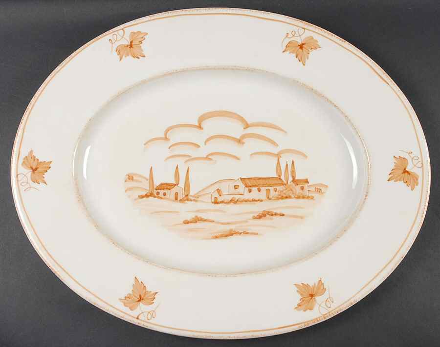 Bramasole 19" Oval Serving Platter by Vietri (Italy)-1