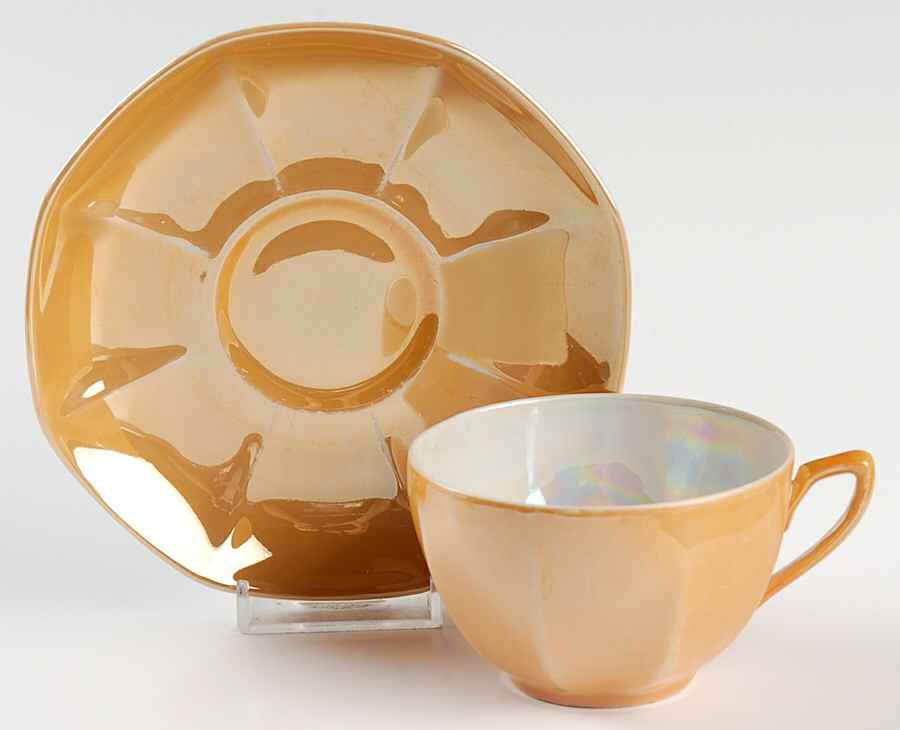 VIT231 Flat Cup & Saucer Set by Victoria (Czech)-1
