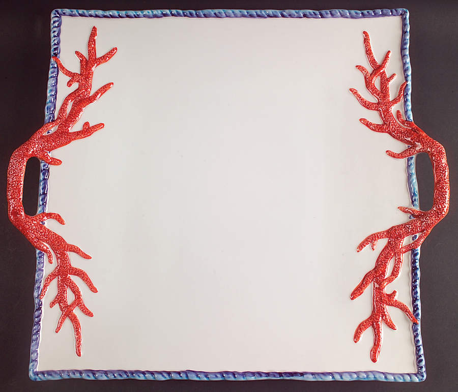 Nettuno 14" Square Platter by Vietri (Italy)-1