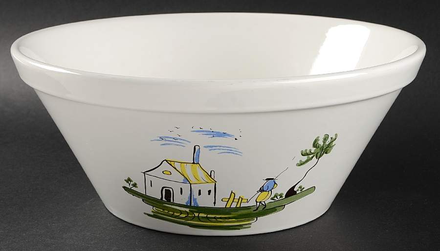 Cabanon 10" Large Salad Serving Bowl by Varages-1