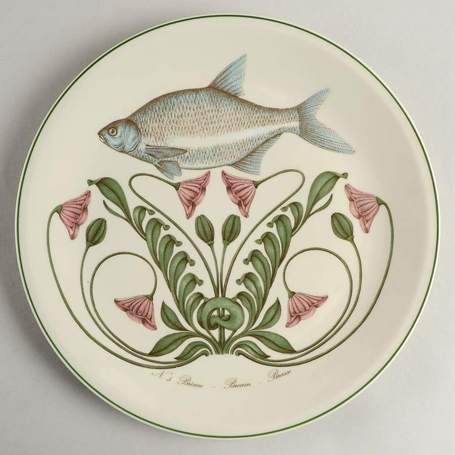 Atlantic (Fish, Flowers, Cream) Dinner Plate by Villeroy & Boch-1