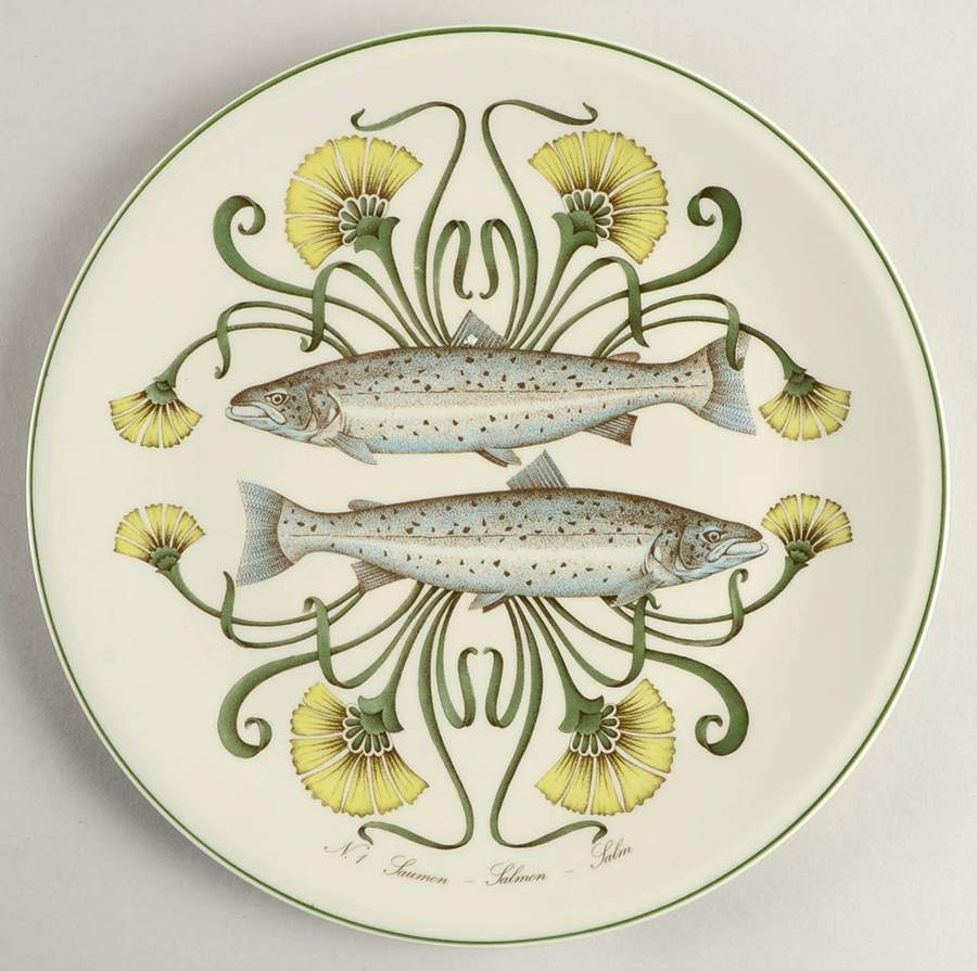 Atlantic (Fish, Flowers, Cream) Dinner Plate by Villeroy & Boch-1