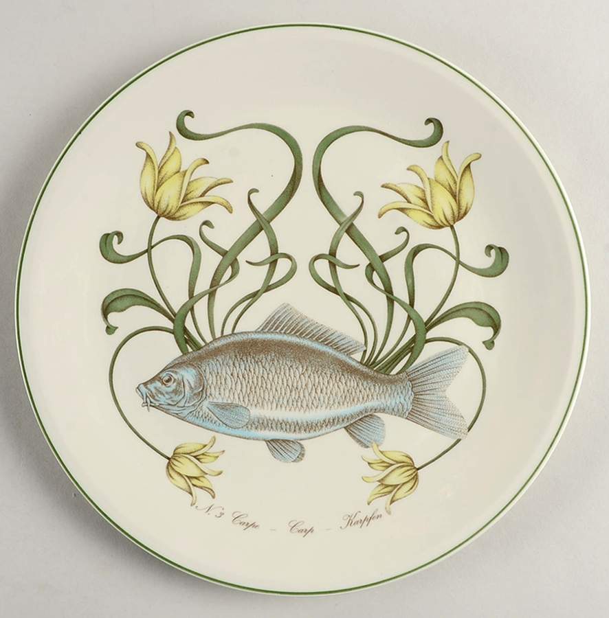 Atlantic (Fish, Flowers, Cream) Dinner Plate by Villeroy & Boch-1