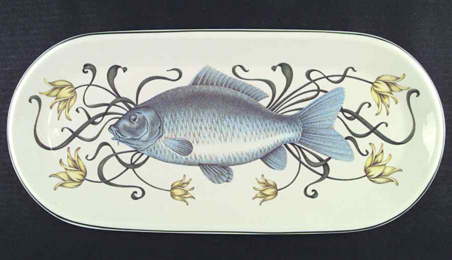 Atlantic (Fish, Flowers, Cream) 20" Oval Serving Platter by Villeroy & Boch-1