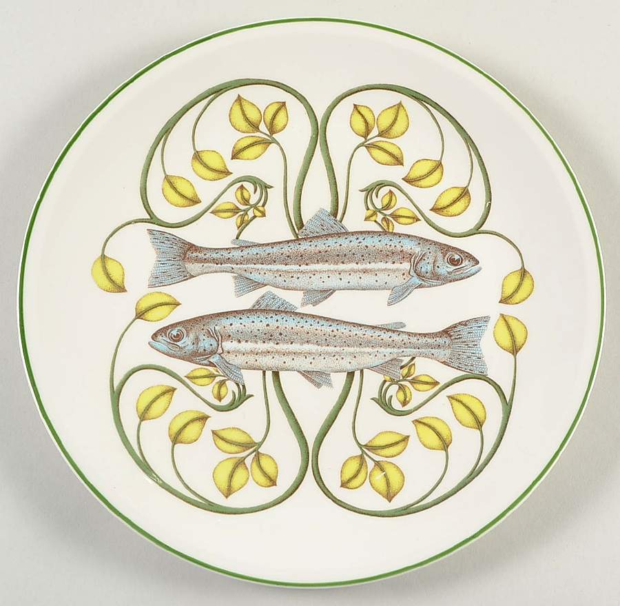 Atlantic (Fish, Flowers, Cream) Dinner Plate by Villeroy & Boch-1