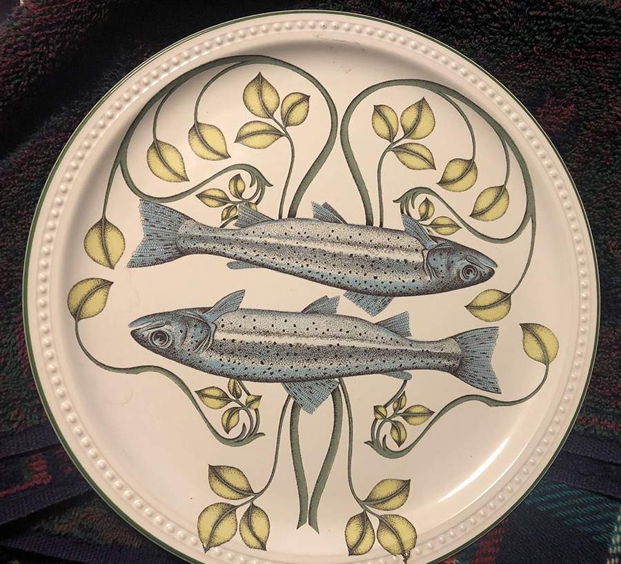Atlantic (Fish, Flowers, White) Luncheon Plate by Villeroy & Boch-1