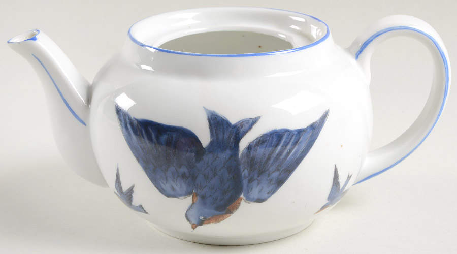 Blue Bird Mini Teapot No Lid by Victoria (Austria)-1