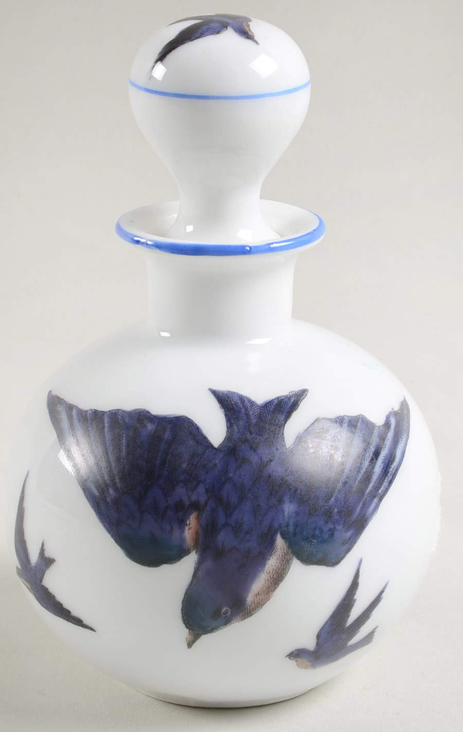 Blue Bird Perfume Bottle with Stopper by Victoria (Austria)-1