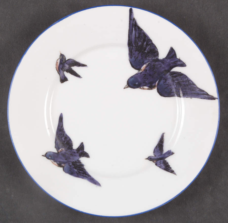 Blue Bird Bread & Butter Plate by Victoria (Austria)-1