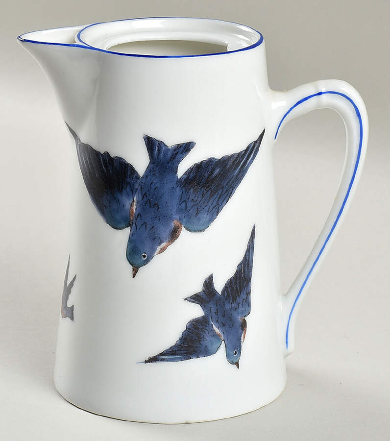 Blue Bird Mini Coffee Pot No Lid by Victoria (Austria)-1