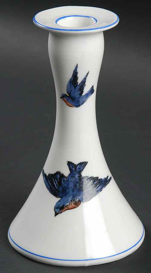 Blue Bird 5" Candlestick by Victoria (Austria)-1