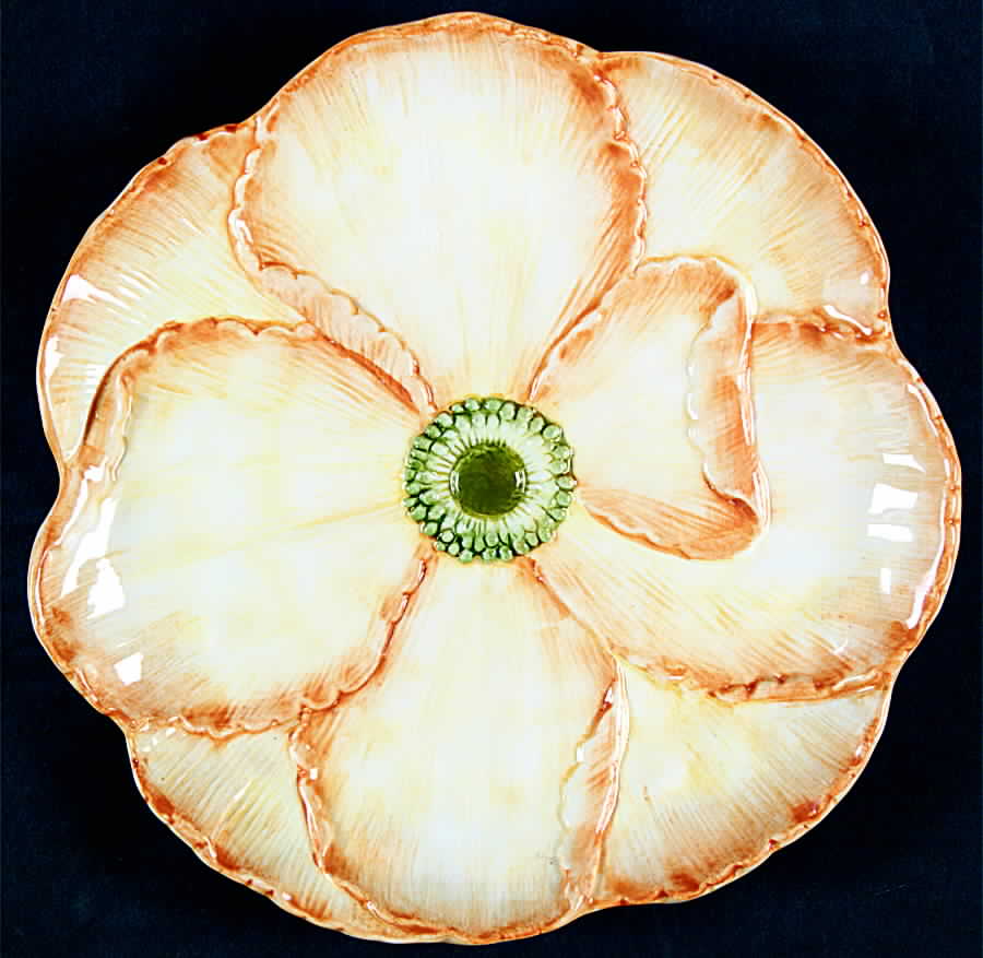 Poppy Yellow Salad/Dessert Plate by Vietri (Italy)-1
