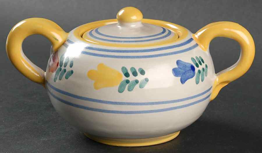 CEI9 Sugar Bowl & Lid by Ceramica Artistica (CAS Vietri)-1