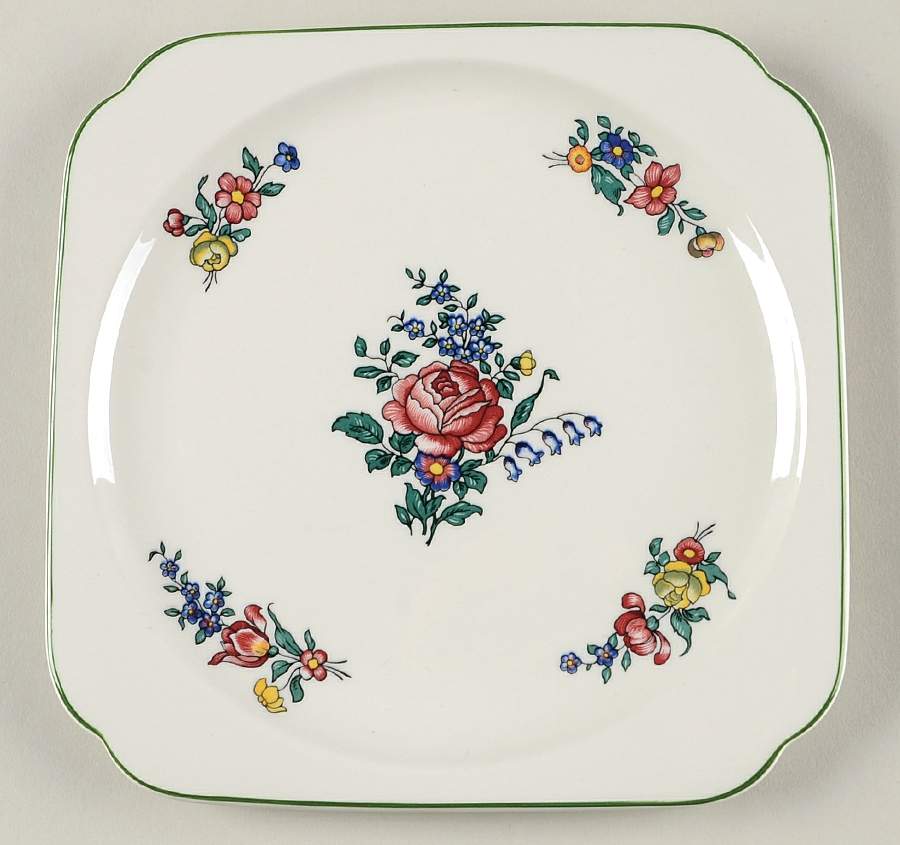 Alt Strasburg (Trim On Edge) Square Salad Plate by Villeroy & Boch-1