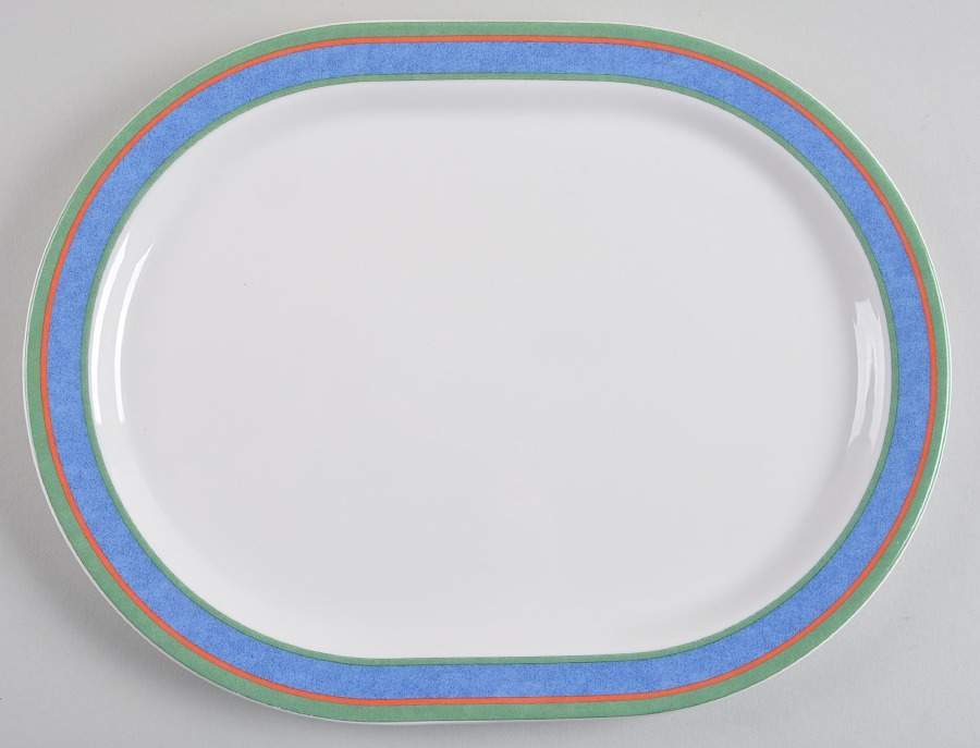 Viva Blue 12" Oval Serving Platter by Villeroy & Boch-1