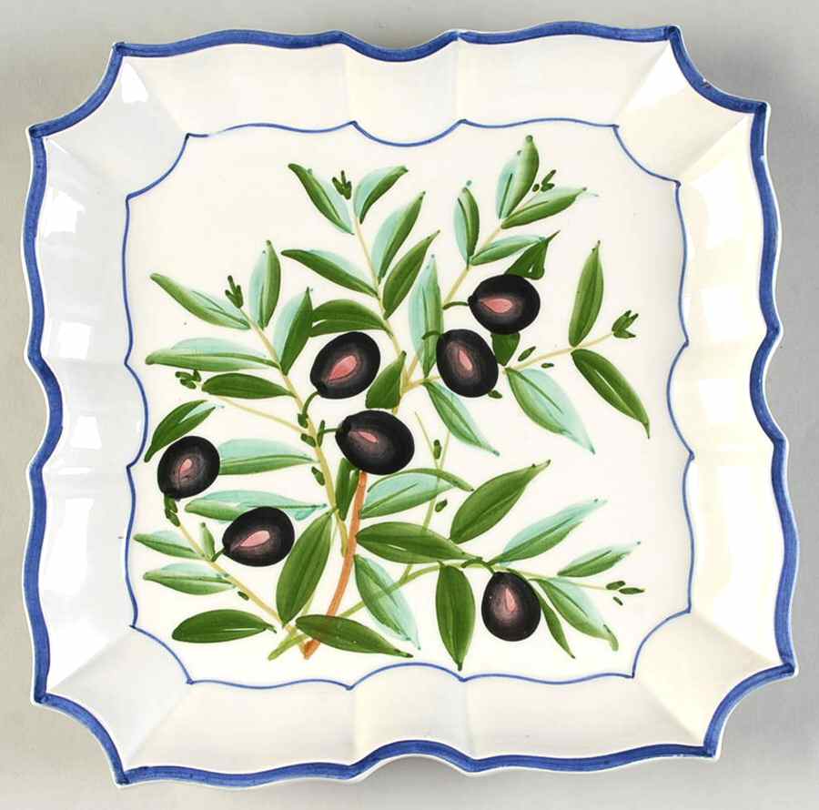 Disappearing Olive Wall Plate by Vietri (Italy)-1