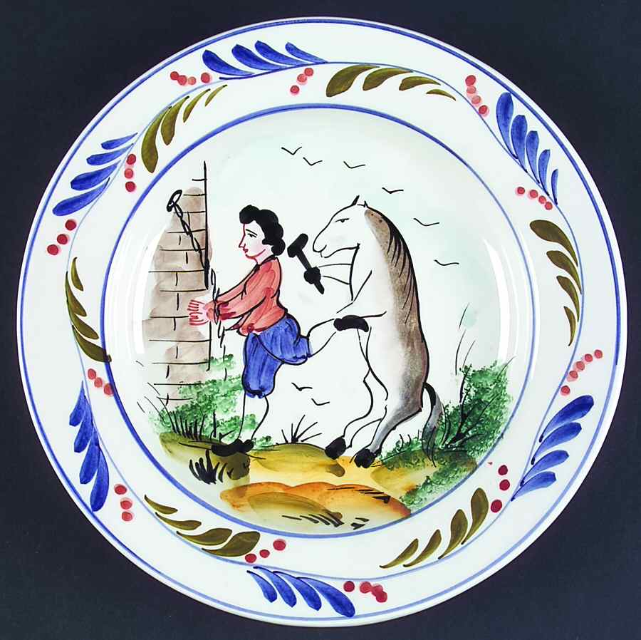 Upside Down World Wall Plate by Vietri (Italy)-1