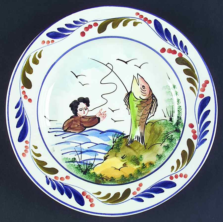 Upside Down World Wall Plate by Vietri (Italy)-1