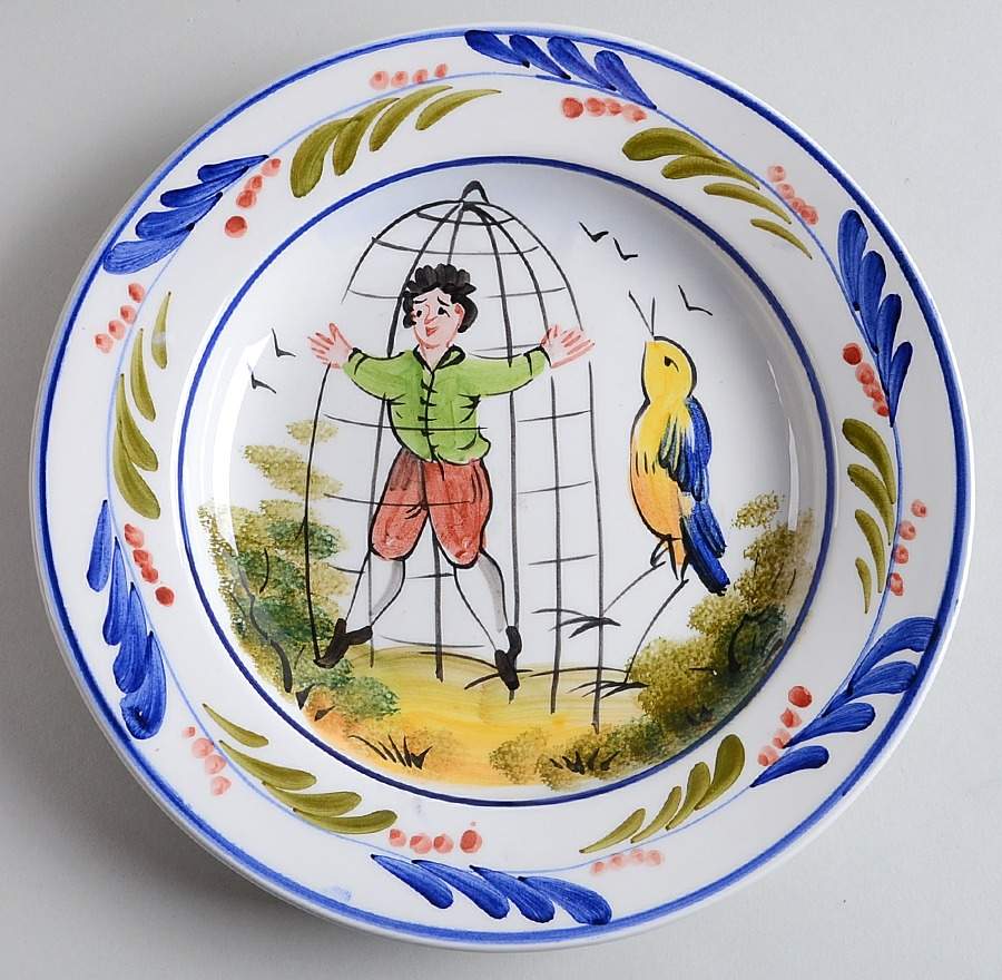 Upside Down World Wall Plate by Vietri (Italy)-1