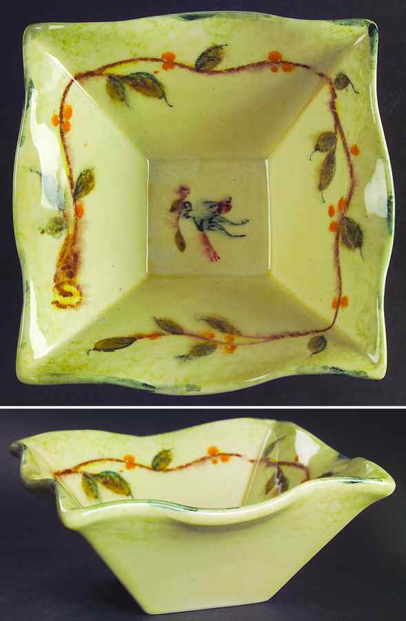 Etrusca Square Cereal Bowl by Vietri (Italy)-1