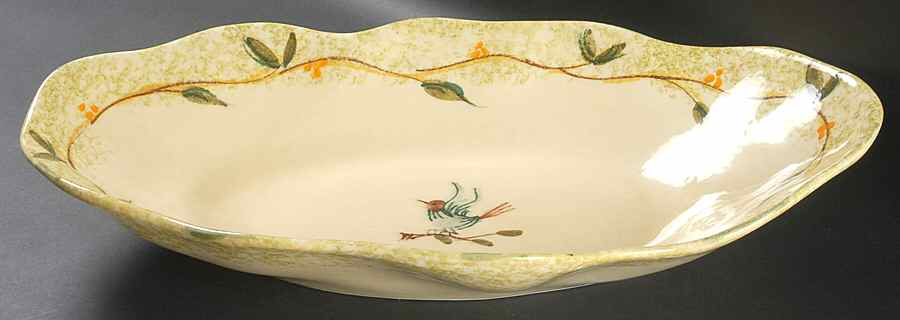 Etrusca 16" Large Oval Salad Serving Bowl by Vietri (Italy)-1