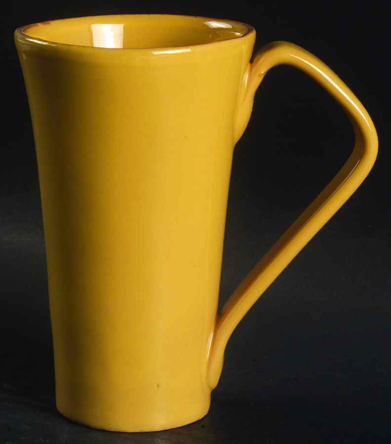 Fantasia Yellow (Solid Color) Tall Mug by Vietri (Italy)-1