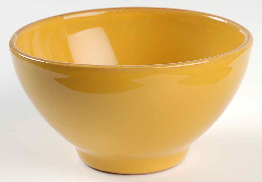 Fantasia Yellow (Solid Color) Coupe Cereal Bowl by Vietri (Italy)-1